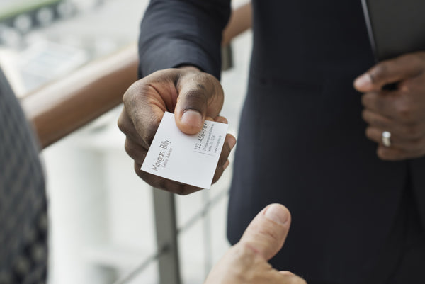 handing over a visiting or business card always pays a huge part in first impressions
