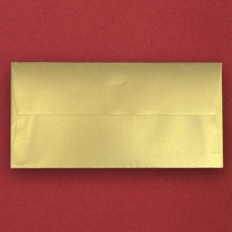 shimmering gold dl envelopes with peel and seal straight flaps
