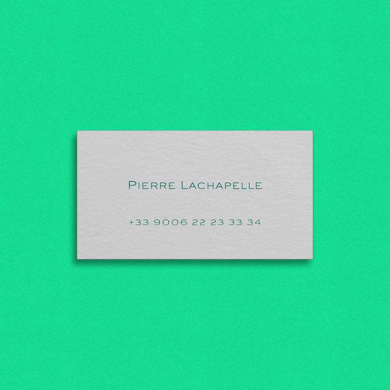 Slim and Trim, the Pickwick visiting card is designed to be minimalist in terms of information and fit in a wallet