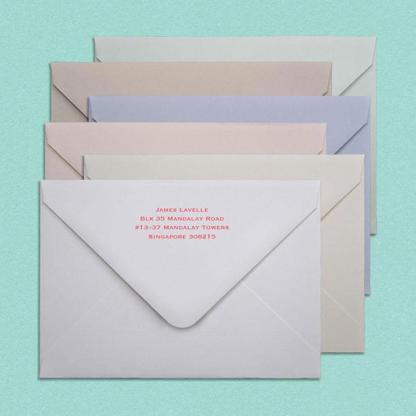 With a choice of 6 Pastel colours from the Colorplan paper range, these diamond flap envelopes are ready to be personalised