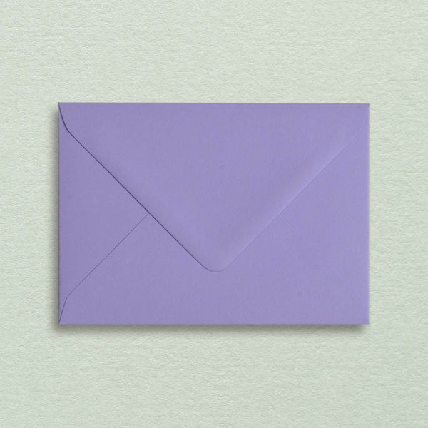 A beautiful purple shade, these Lavender C6 Envelopes come with Diamond Flaps