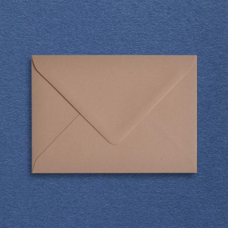 A light brown in shade, these Stone C6 envelopes are made with Diamond Flaps