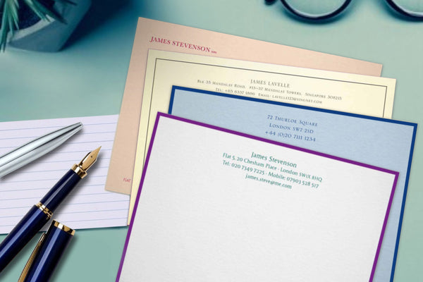 a selection of personalised stationery from Pemberly Fox