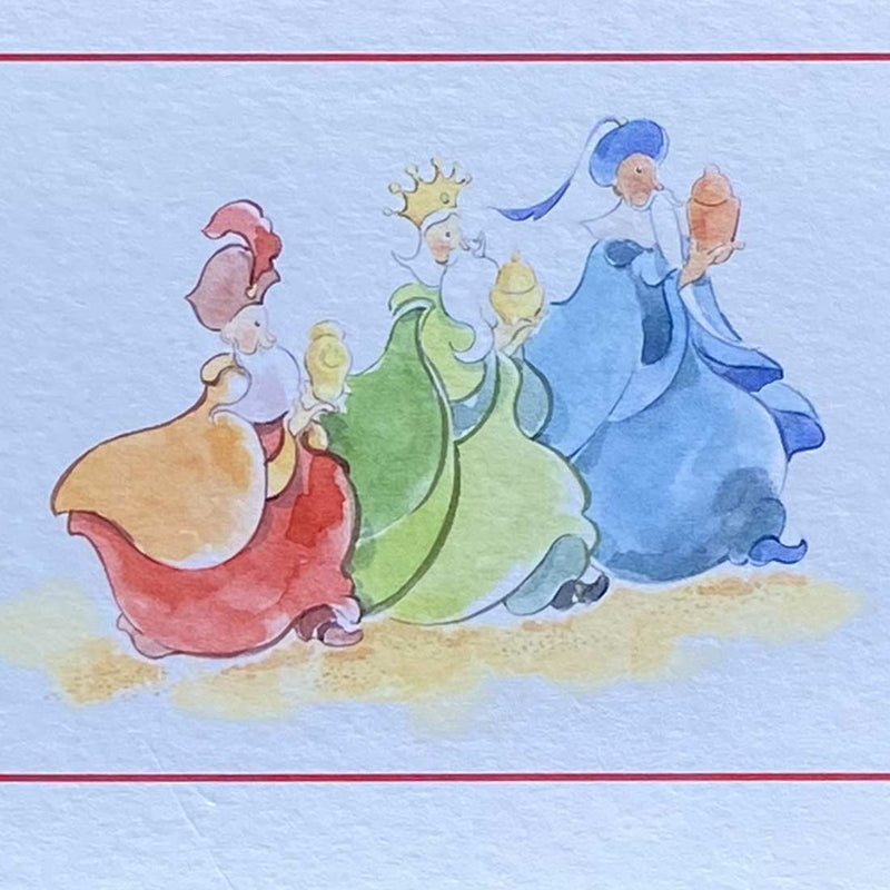 Clsoe up of the 3 kings watercolour