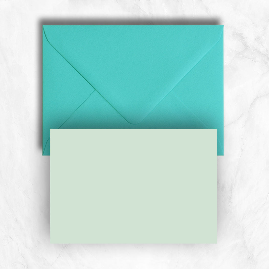 Powder Green A6 Blank Cards and Turquoise Envelopes – Pemberly Fox