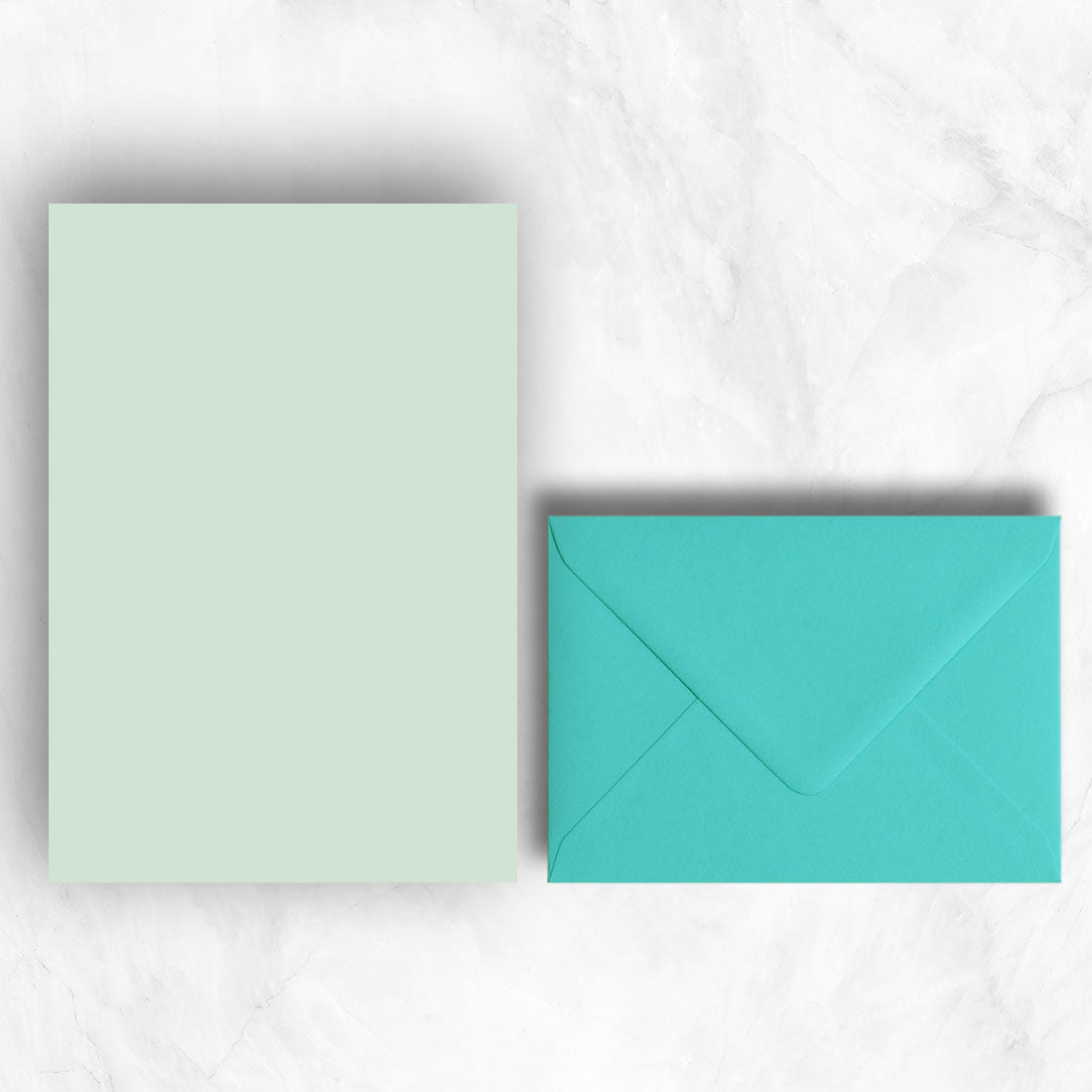 Powder Green A5 Writing Paper and Turquoise Envelopes – Pemberly Fox