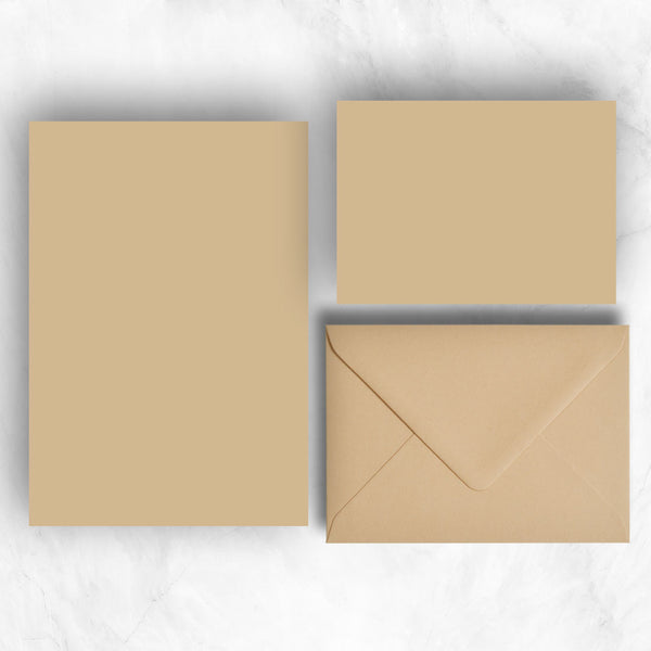 Stone a5 writing paper and a6 note cards with matching envelopes