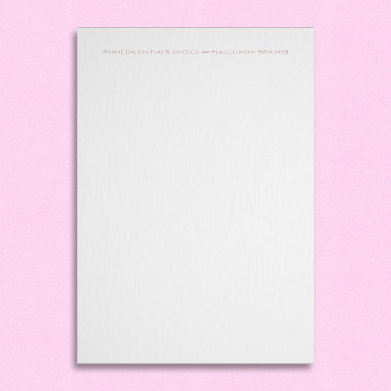 Addison Gold Embossed Writing Paper A5 – Pemberly Fox