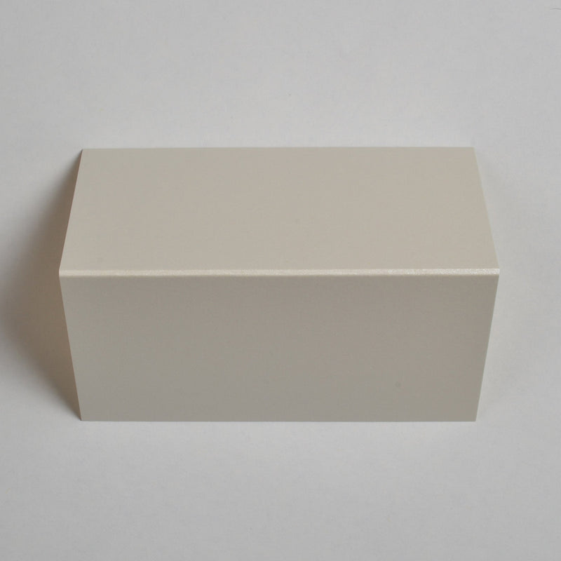 The Candlelight Cream wedding place cards show top down