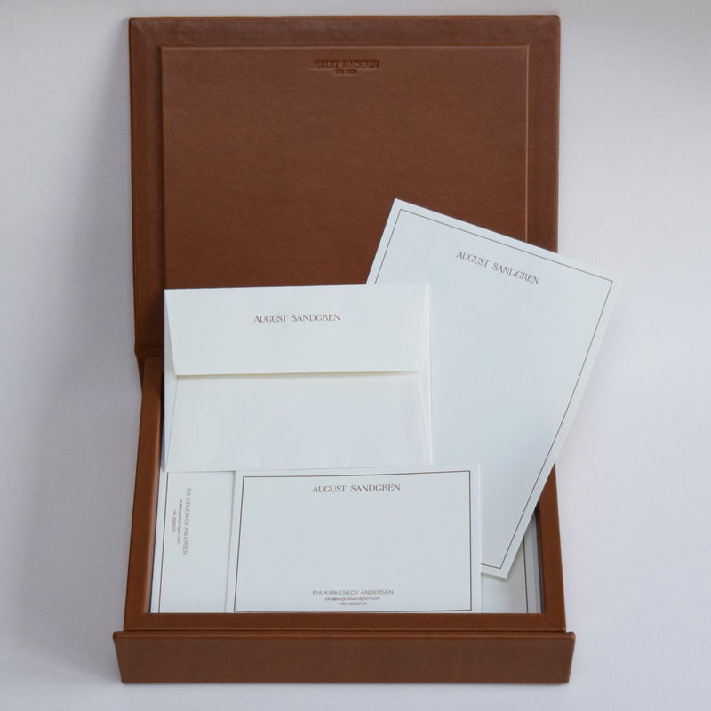 Cognac August Sandgren Stationery Box