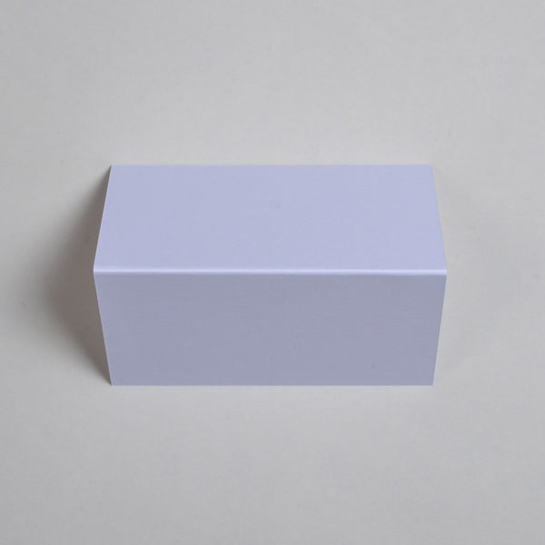 The plain White wedding place cards show top down