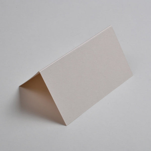 The Rose White place cards are tent folded and softly textured to the touch