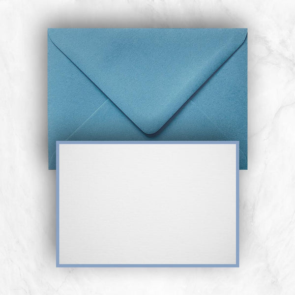 This beautiful sea blue envelope comes with a white card printed with matching borders