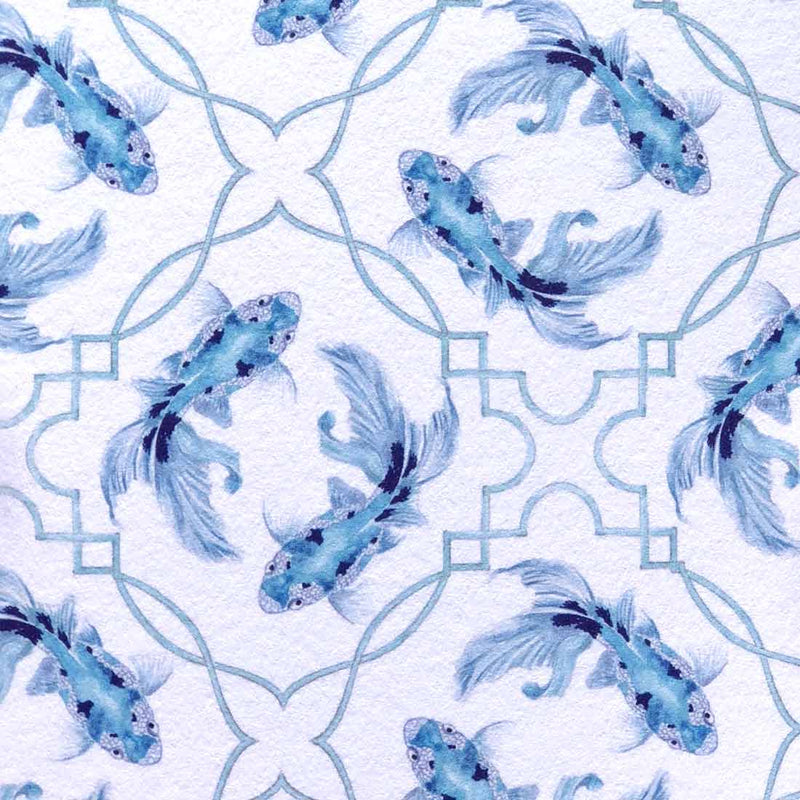 Blue Koi Pattern Koi Carp Greeting Cards – Pemberly Fox