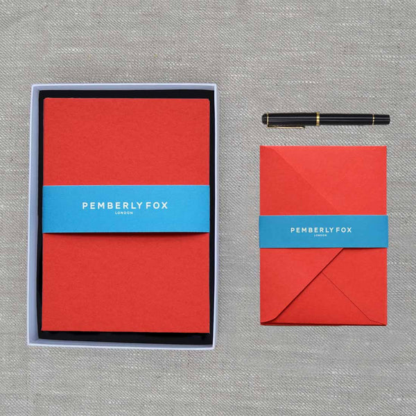 Bright Red writing paper set
