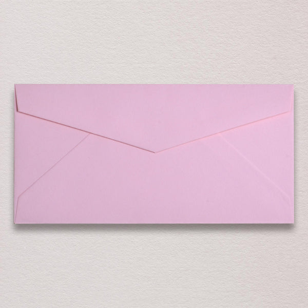 Pemberly's pastel shade Candy Pink DL Envelopes come with Diamond Flaps