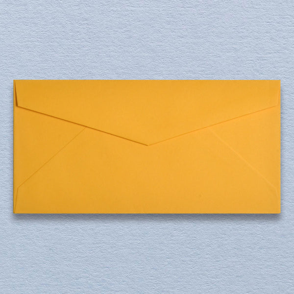 Our bright citrine DL envelopes come with diamond flaps
