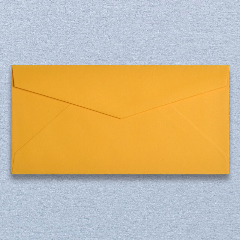 Our bright citrine DL envelopes come with diamond flaps