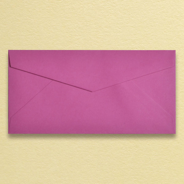 Hot pink in shade, our Fuchsia DL envelopes have a diamond shaped flap