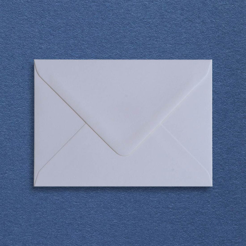 Simple and classic off-white C6 envelopes with Diamond shaped Flaps