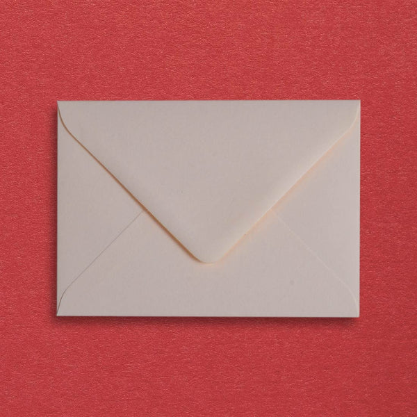 the rose white C6 envelopes are a substantial 135gsm with a diamond flap and are sold in a branded Pemberly Fox box.