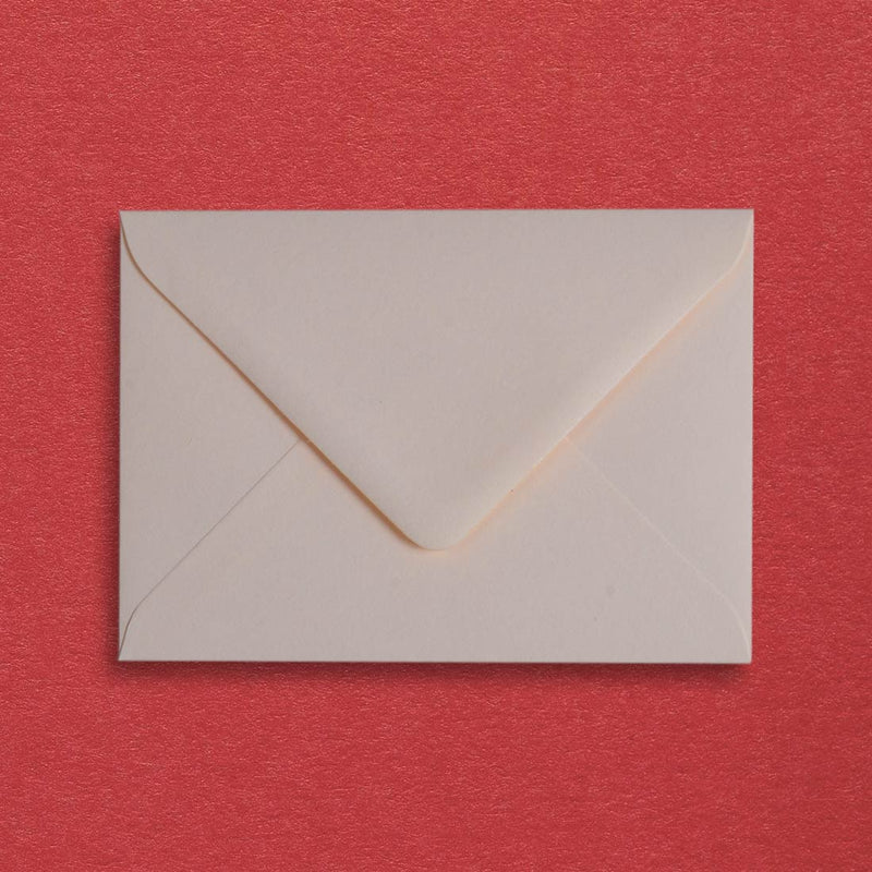 the rose white C6 envelopes are a substantial 135gsm with a diamond flap and are sold in a branded Pemberly Fox box.