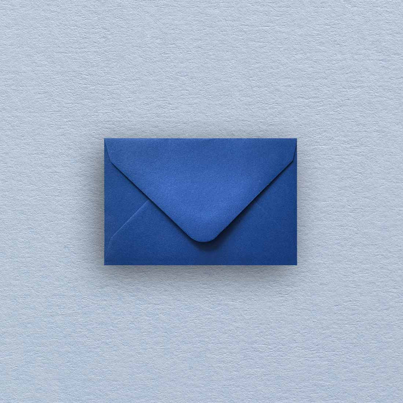 made using Colorplan Sapphire blue 135gsm paper, these mini envelopes come with Diamond Flaps