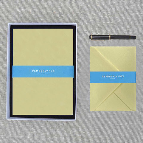 Colorful and bright, our sorbet yellow A5 writing sets come with matching envelopes