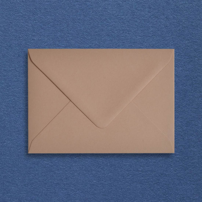 A light brown in shade, these Stone C6 envelopes are made with Diamond Flaps