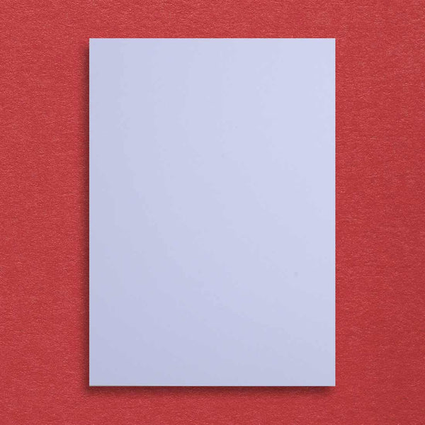 These plain white table number cards use a smooth brilliant white 6000gsm A5 board