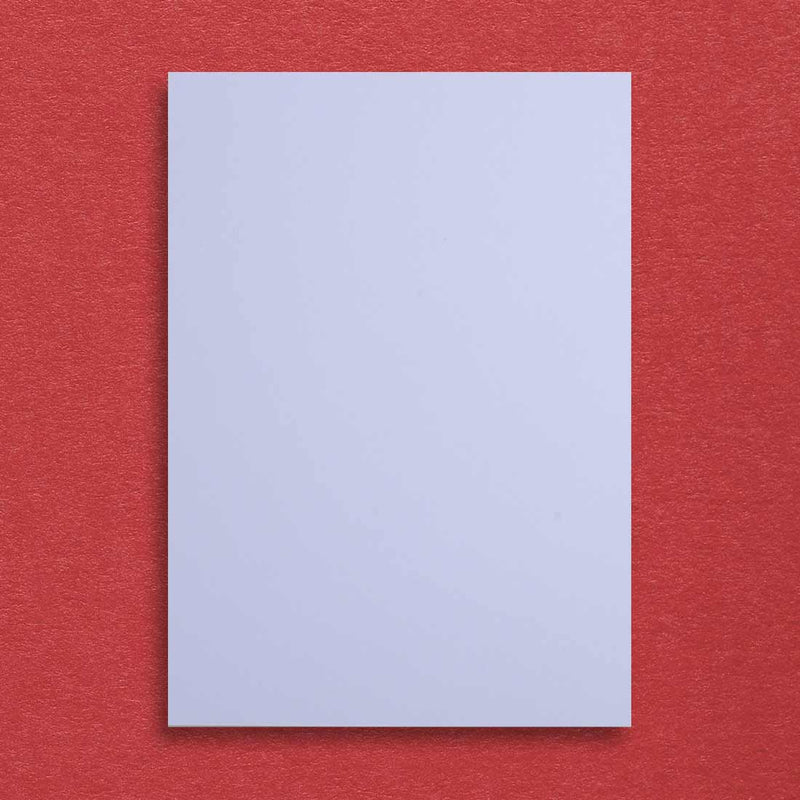 These plain white table number cards use a smooth brilliant white 6000gsm A5 board