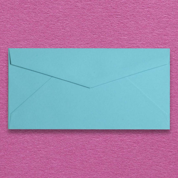 A glorious turquoise shade, these DL envelopes come with a Diamond flap