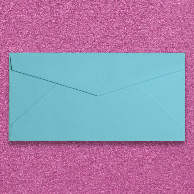 A glorious turquoise shade, these DL envelopes come with a Diamond flap