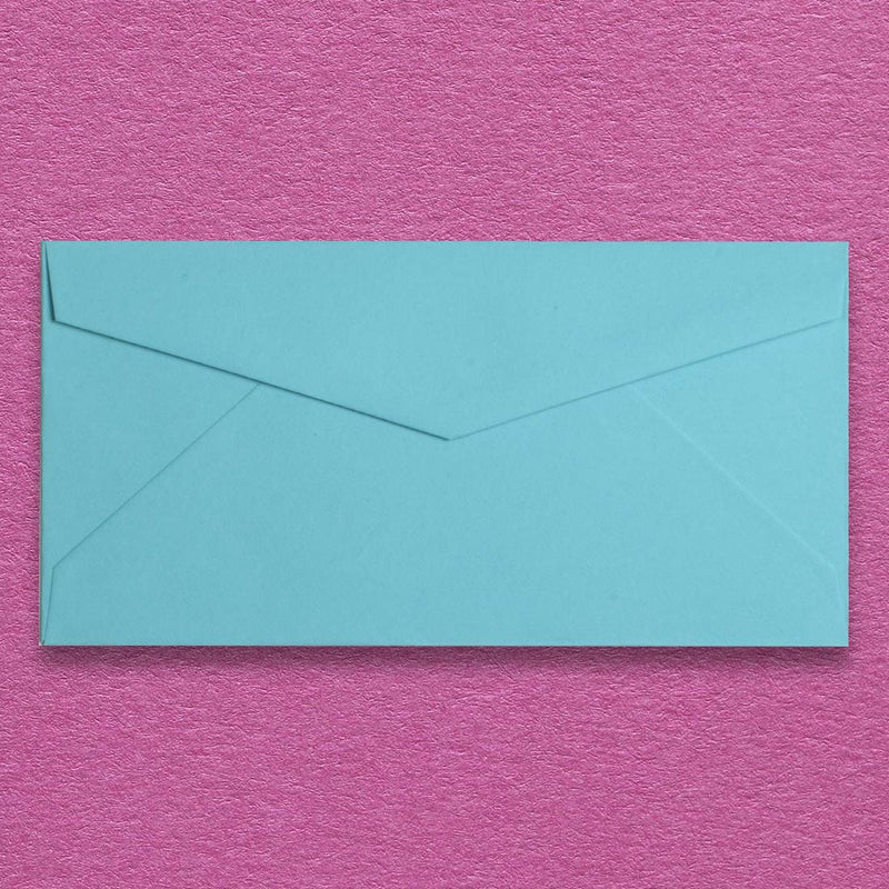 A glorious turquoise shade, these DL envelopes come with a Diamond flap